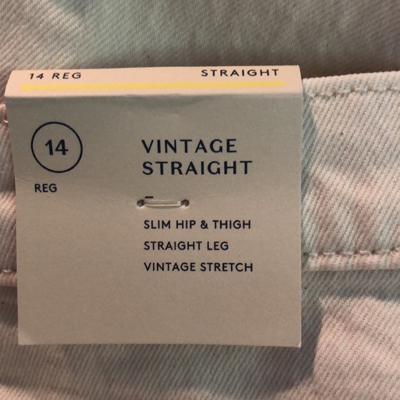 Universal Thread Off White Vintage Straight Size 14 Jeans Raw Hem NEW - Picture 7 of 7